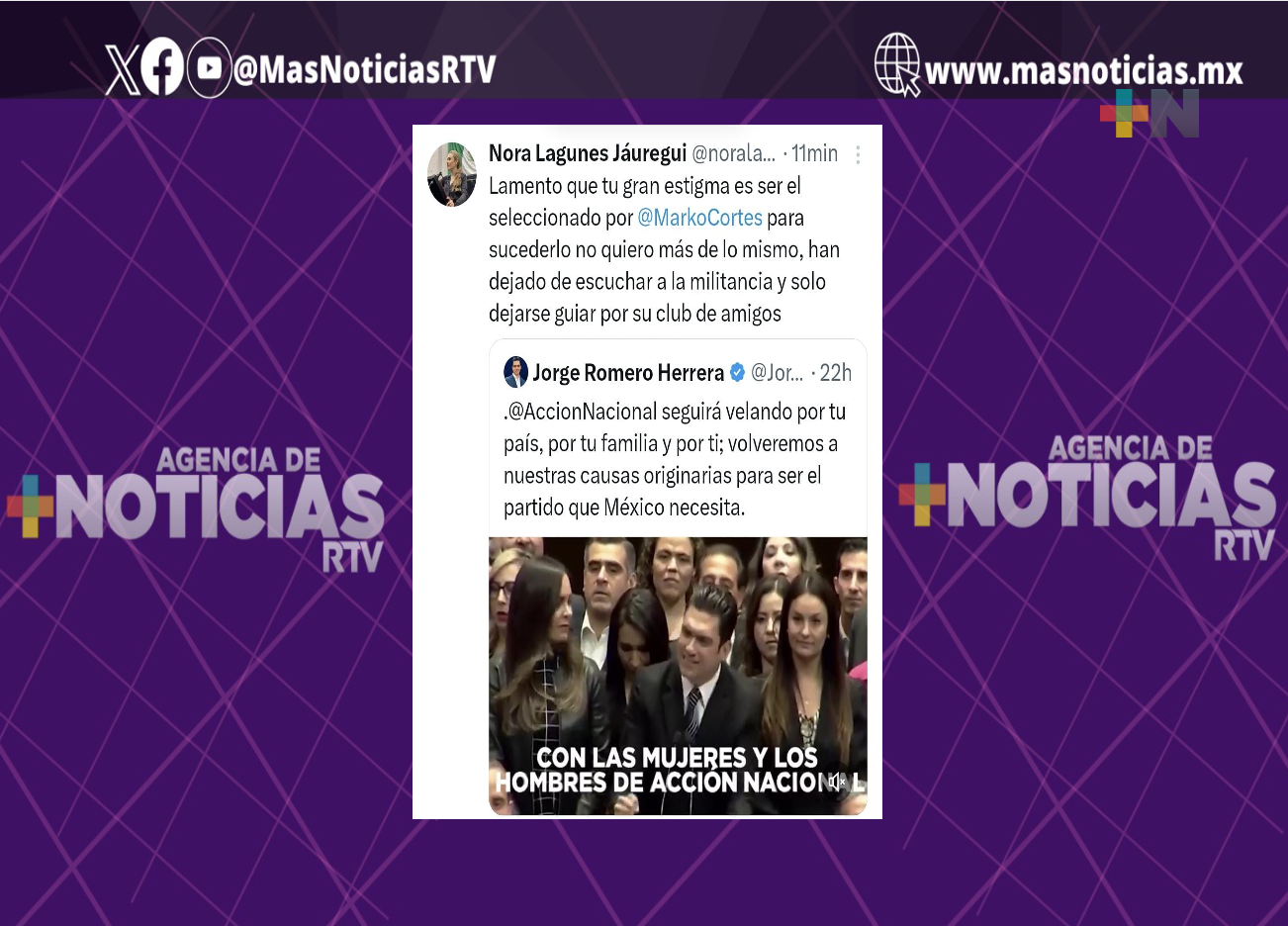 El PAN será más de lo mismo, si Cortés deja a Romero en dirigencia nacional: Diputada